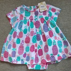 NWT Hatley baby dress 3-6mo with built in onesie.